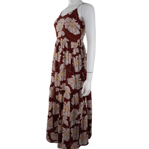 Gap Cotton Floral Maxi Dress - Size 2 - Coco White Yellow - Picture 3 of 7